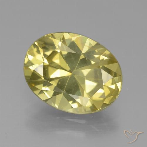 4.13ct Naturale Giallo medio Apatite, Ovale, VS
