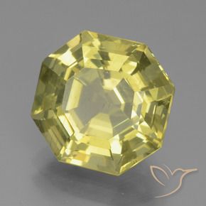 Apatite Giallo mais chiaro naturale da 7.08 ct, Ottagonale / Taglio smeraldo, VS