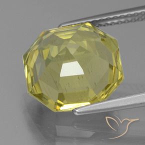 Apatite Giallo mais chiaro naturale da 7.08 ct, Ottagonale / Taglio smeraldo, VS