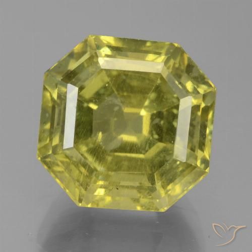 Apatite Giallo medio naturale da 9.42 ct, Ottagonale / Taglio smeraldo, VS