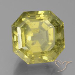 Apatite Giallo medio naturale da 9.42 ct, Ottagonale / Taglio smeraldo, VS