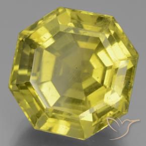 Apatite Giallo medio naturale da 15.89 ct, Ottagonale / Taglio smeraldo, VS