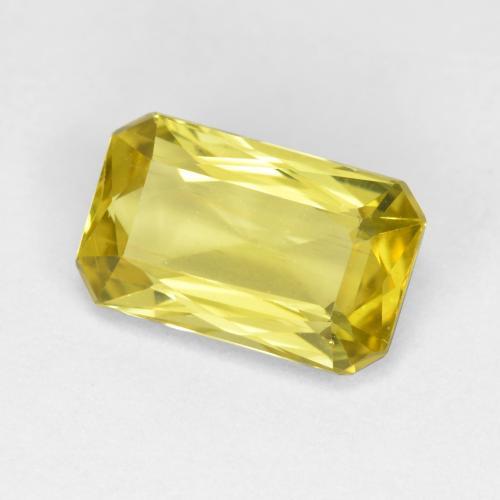 Apatite Giallo brunastro naturale da 2.45 ct, Taglio smeraldo, VVS-VS
