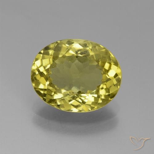 2.86ct Naturale Giallo medio Apatite, Ovale, VS