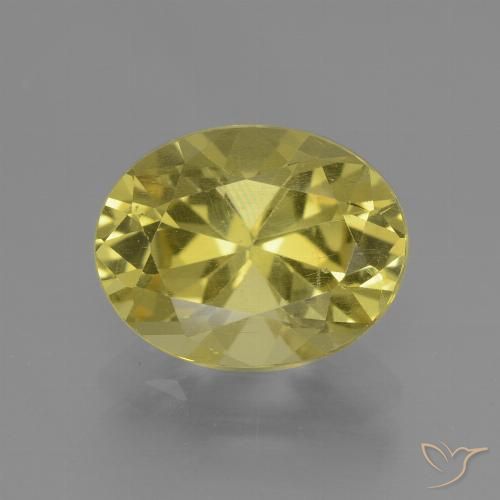 2.54ct Naturale Giallo pallido Apatite, Ovale, VS