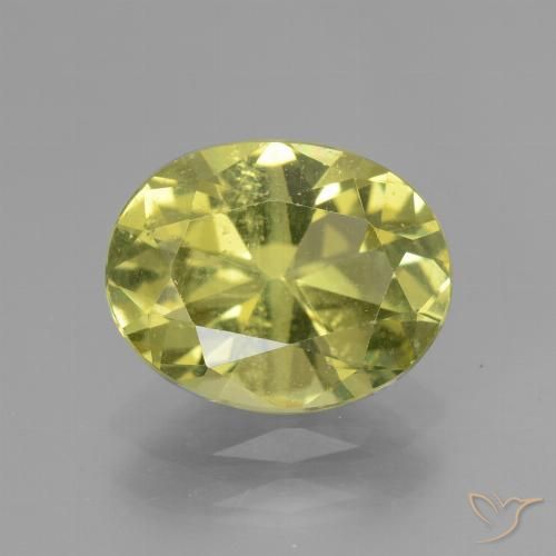 2.37ct Naturale Giallo verdastro Apatite, Ovale, VS