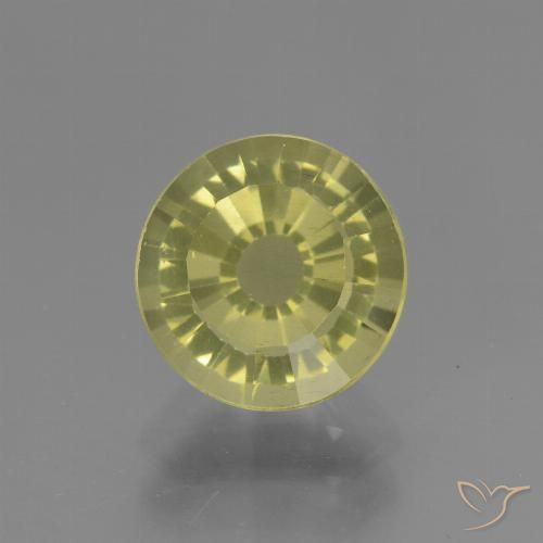 2.14ct Naturale Giallo medio-chiaro Apatite, Rotondo, VVS-VS