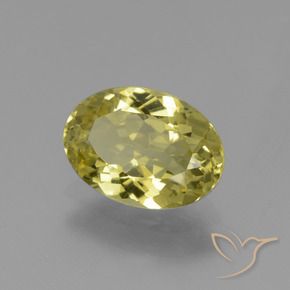 Apatite naturale giallo da 1,49 ct, taglio ovale, VS