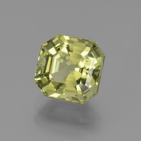 Apatite naturale verde da 3,43 ct, taglio smeraldo, VS
