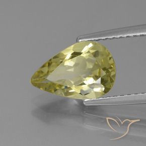 Apatite Giallo crema pallido naturale da 1.95 ct, Forma a pera, VS