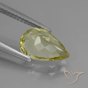 Apatite Giallo crema pallido naturale da 1.95 ct, Forma a pera, VS