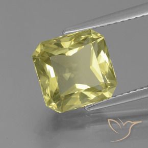 Apatite Giallo verdastro naturale da 3.73 ct, Ottagonale / Taglio smeraldo, VVS-VS