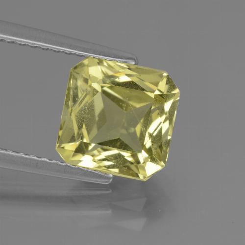 Apatite giallo mais chiaro naturale da 2,88 ct, taglio smeraldo, VS