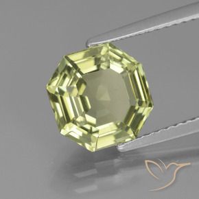 Apatite Verde giallastro naturale da 3.16 ct, Ottagonale / Taglio smeraldo, VS