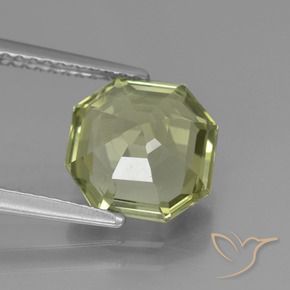 Apatite Verde giallastro naturale da 3.16 ct, Ottagonale / Taglio smeraldo, VS