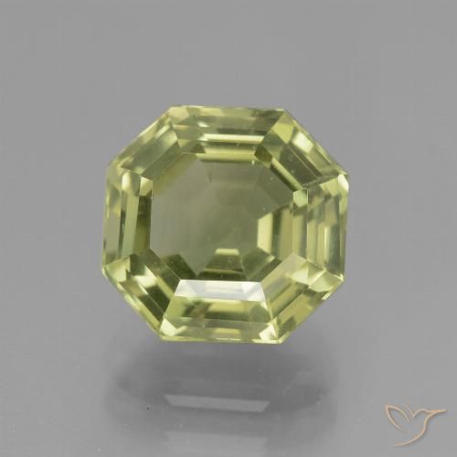 Apatite Verde giallastro naturale da 3.86 ct, Ottagonale / Taglio smeraldo, VS
