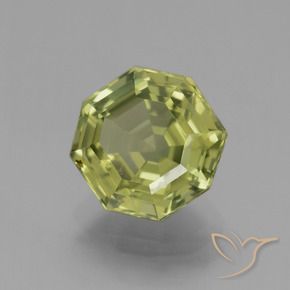 Apatite Giallo verde naturale da 3.36 ct, Ottagonale / Taglio smeraldo, VS