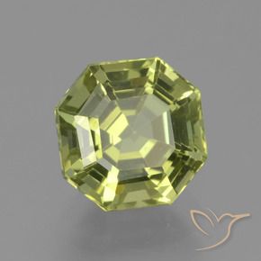 Apatite Giallo medio naturale da 2.28 ct, Ottagonale / Taglio smeraldo, VVS-VS