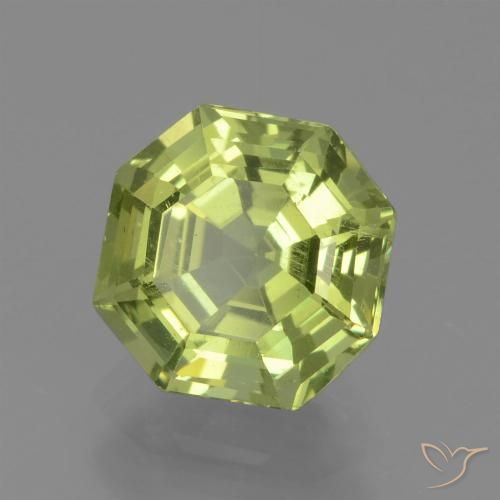 1.94ct Naturale Giallo chiaro Apatite, Taglio smeraldo, VS