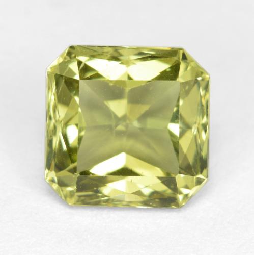 Apatite naturale giallo da 3,06 ct, taglio smeraldo, VS