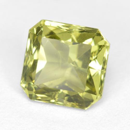 Apatite naturale giallo da 3,06 ct, taglio smeraldo, VS
