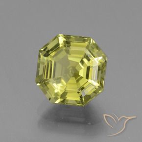 Apatite Giallo medio naturale da 3.30 ct, Ottagonale / Taglio smeraldo, VVS-VS