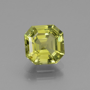 Apatite naturale giallo da 2,31 ct, taglio smeraldo, VVS-VS