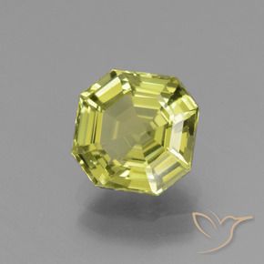 Apatite Giallo verde naturale da 2.68 ct, Ottagonale / Taglio smeraldo, VVS-VS