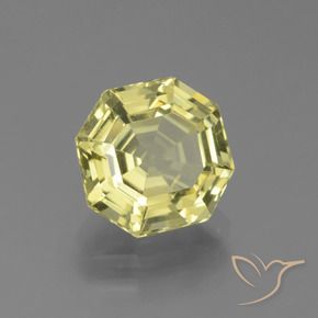 Apatite Giallo medio naturale da 2.85 ct, Ottagonale / Taglio smeraldo, VVS-VS