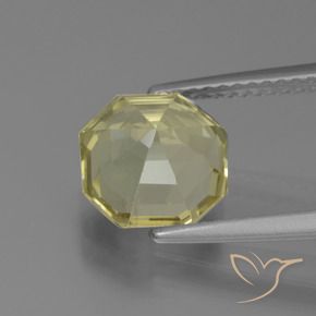 Apatite Giallo medio naturale da 2.85 ct, Ottagonale / Taglio smeraldo, VVS-VS