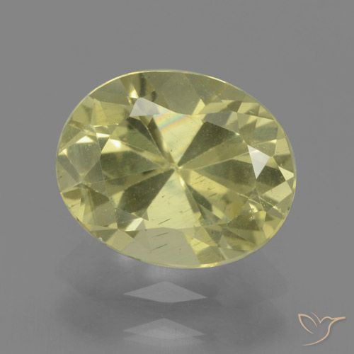 2.08ct Naturale Giallo medio Apatite, Ovale, VS