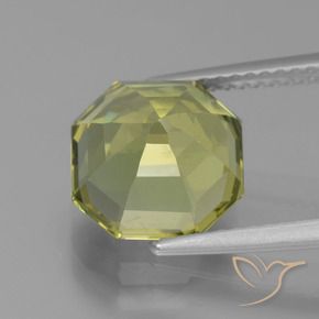 Apatite Giallo medio naturale da 4.64 ct, Ottagonale / Taglio smeraldo, VS