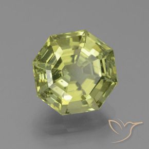 Apatite Giallo medio naturale da 4.29 ct, Ottagonale / Taglio smeraldo, VS