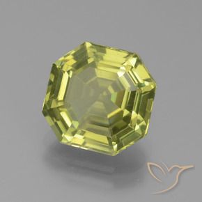 Apatite Medium Light Green naturale da 3.95 ct, Ottagonale / Taglio smeraldo, VVS-VS