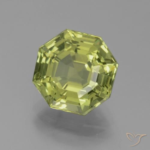 Apatite Verde terroso chiaro naturale da 4.05 ct, Ottagonale / Taglio smeraldo, VVS-VS