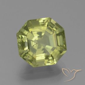 Apatite Giallo verde naturale da 4.58 ct, Ottagonale / Taglio smeraldo, VS
