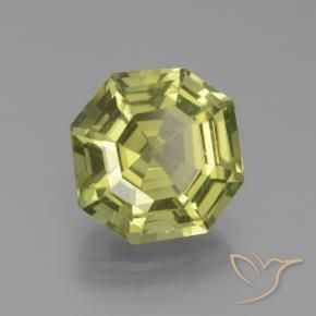 Apatite Giallo verde naturale da 3.85 ct, Ottagonale / Taglio smeraldo, VVS-VS