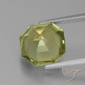 Apatite Giallo verde naturale da 3.85 ct, Ottagonale / Taglio smeraldo, VVS-VS