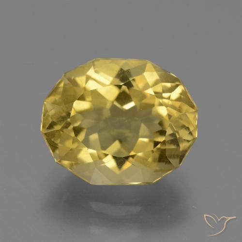 5.24ct Naturale Giallo chiaro Apatite, Ovale, VVS-VS