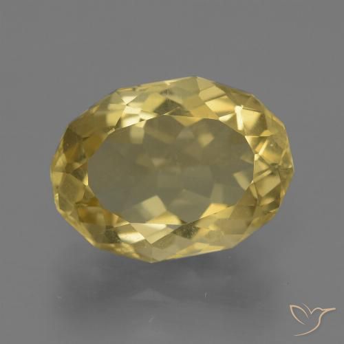 5.56ct Naturale Oro chiaro Apatite, Ovale, VS