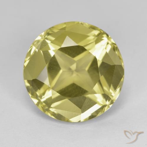 6.71ct Naturale Giallo pallido Apatite, Rotondo, VVS-VS