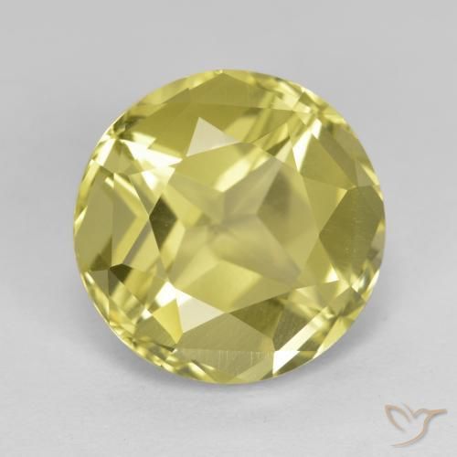 Apatite Giallo pallido naturale da 6.71 ct, Rotondo, VVS-VS