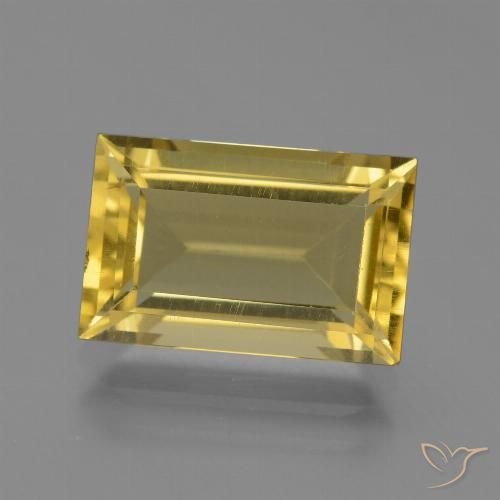 4.58ct Naturale Giallo dorato chiaro Apatite, Taglio a baguette, VS