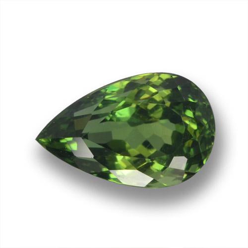 Apatite naturale verde da 3,02 ct, taglio a pera, VVS-VS
