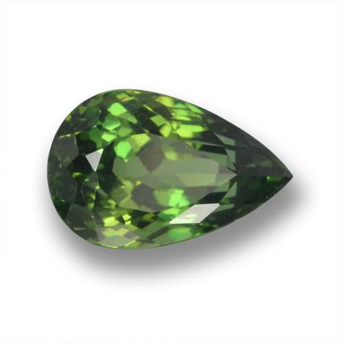 Apatite naturale verde da 3,02 ct, taglio a pera, VVS-VS