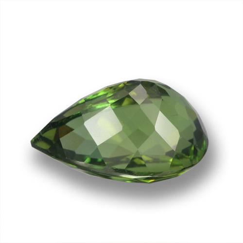 Apatite naturale verde da 3,02 ct, taglio a pera, VVS-VS