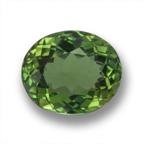 Apatite naturale verde da 3,43 ct, taglio ovale, VVS-VS