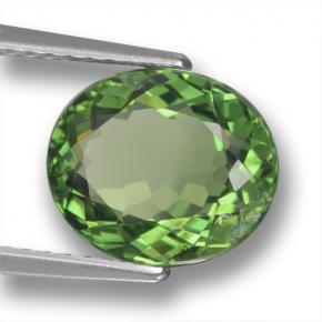 Apatite naturale verde da 3,12 ct, taglio ovale, VS-SI