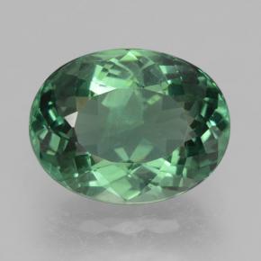 Apatite Verde medio-scuro naturale da 3.49 ct, Taglio ovale, VS-SI