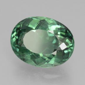 Apatite Verde medio-scuro naturale da 3.49 ct, Taglio ovale, VS-SI